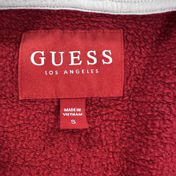 GUESS Los Angeles Red & Black Two-Tone Zip-Up Hoodie - Picture 3 of 13